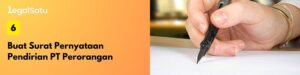 pernyataan pendirian pt perorangan