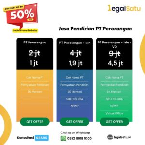 jasa pendirian pt perorangan
